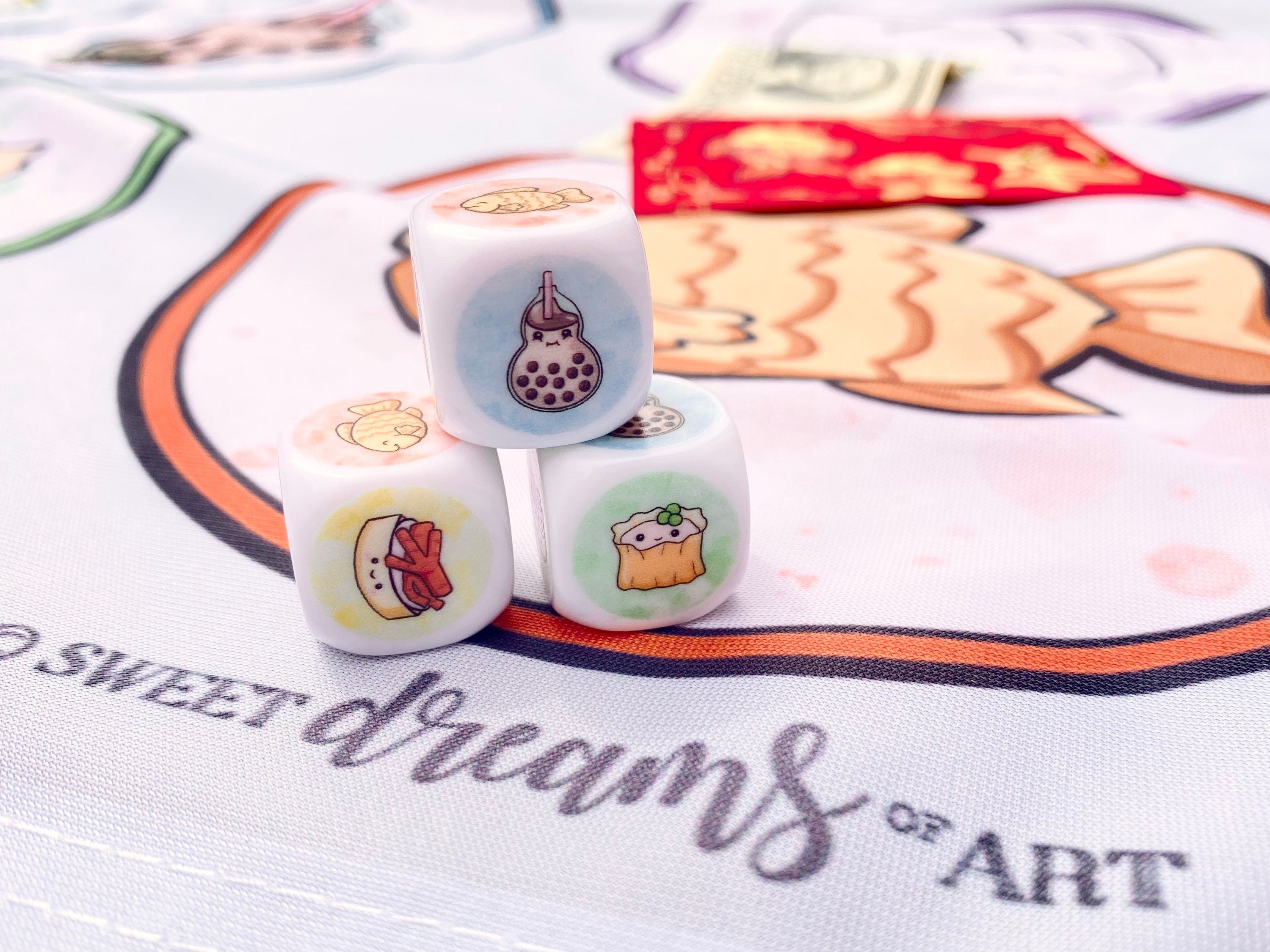 Original or Dim Sum Boba Vietnamese Lunar New Year Tet Gambling Dice Board Game