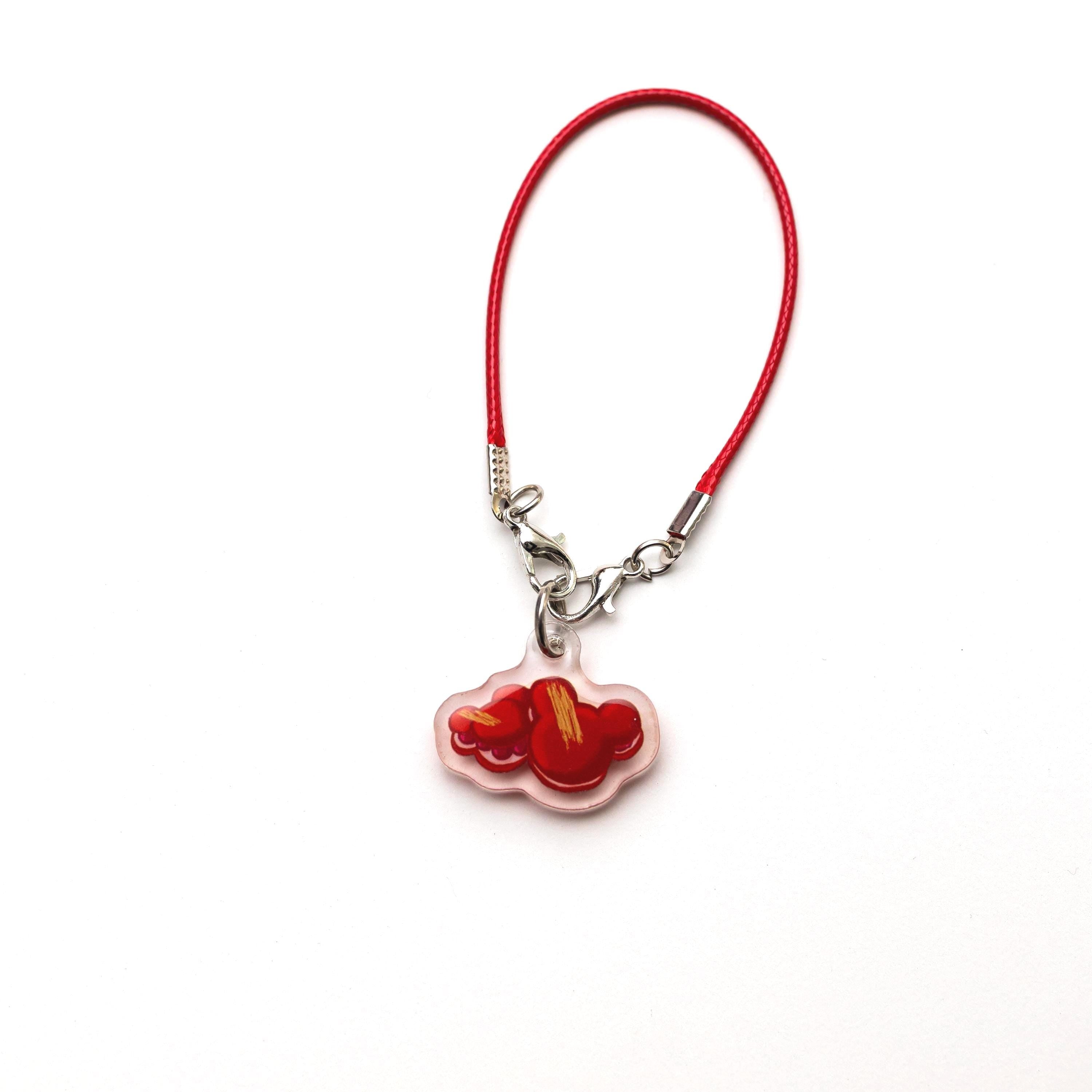 Disney Snack Phone Charm – Mickey Shape Raspberry Macarons