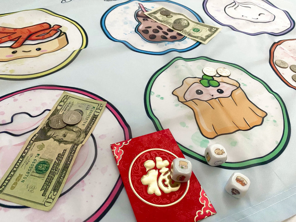 Original or Dim Sum Boba Vietnamese Lunar New Year Tet Gambling Dice Board Game