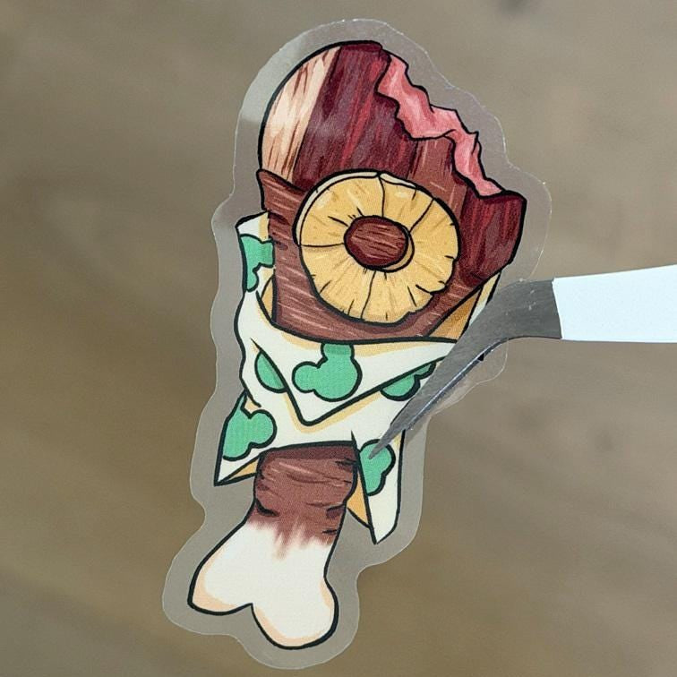 Turkey Leg Disney Stickers – Shimmery Vinyl, Transparent & Waterproof