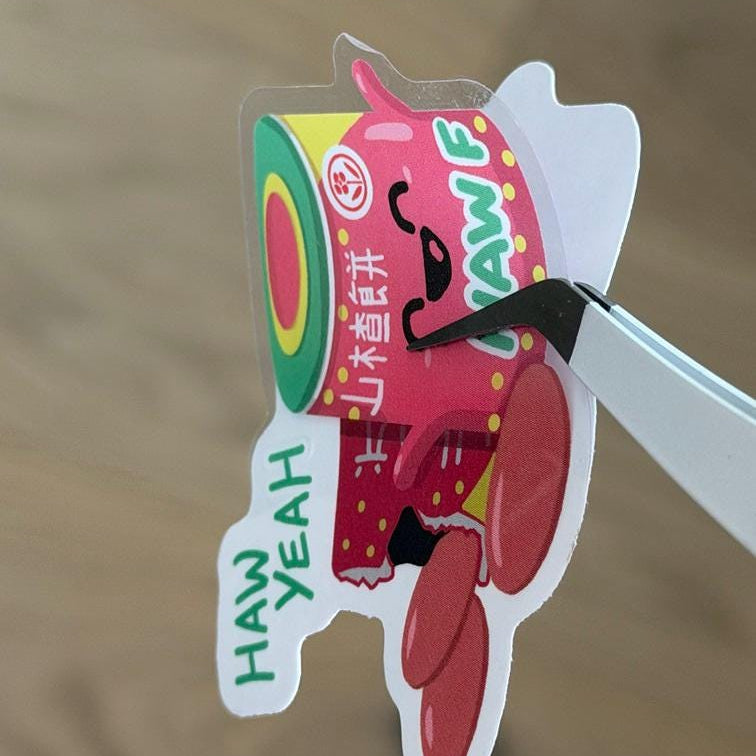 Haw Flakes Nostalgic Asian Foodie Snack Stickers – Shimmery Vinyl, Transparent & Waterproof