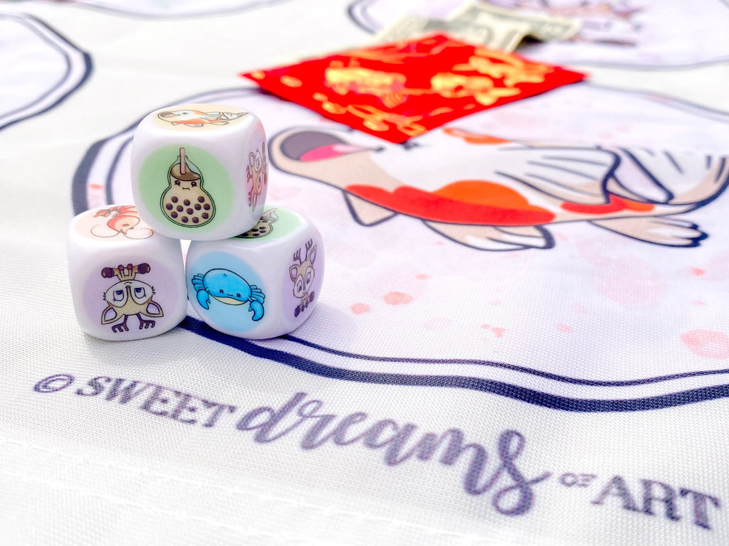 Original or Dim Sum Boba Vietnamese Lunar New Year Tet Gambling Dice Board Game