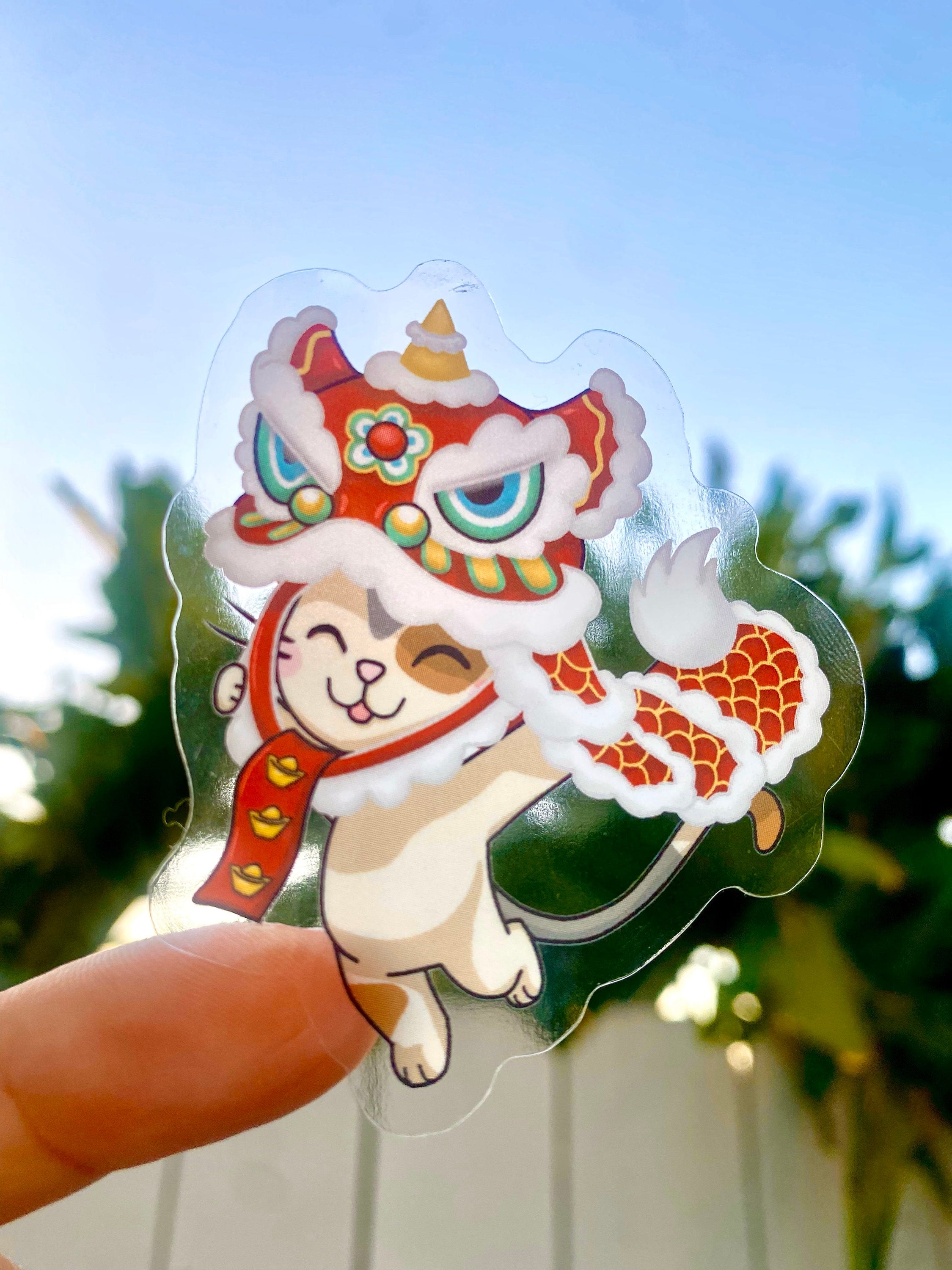 Bundle Vinyl Lunar New Year Chinese Zodiac Animals Boba Transparent Waterproof Stickers