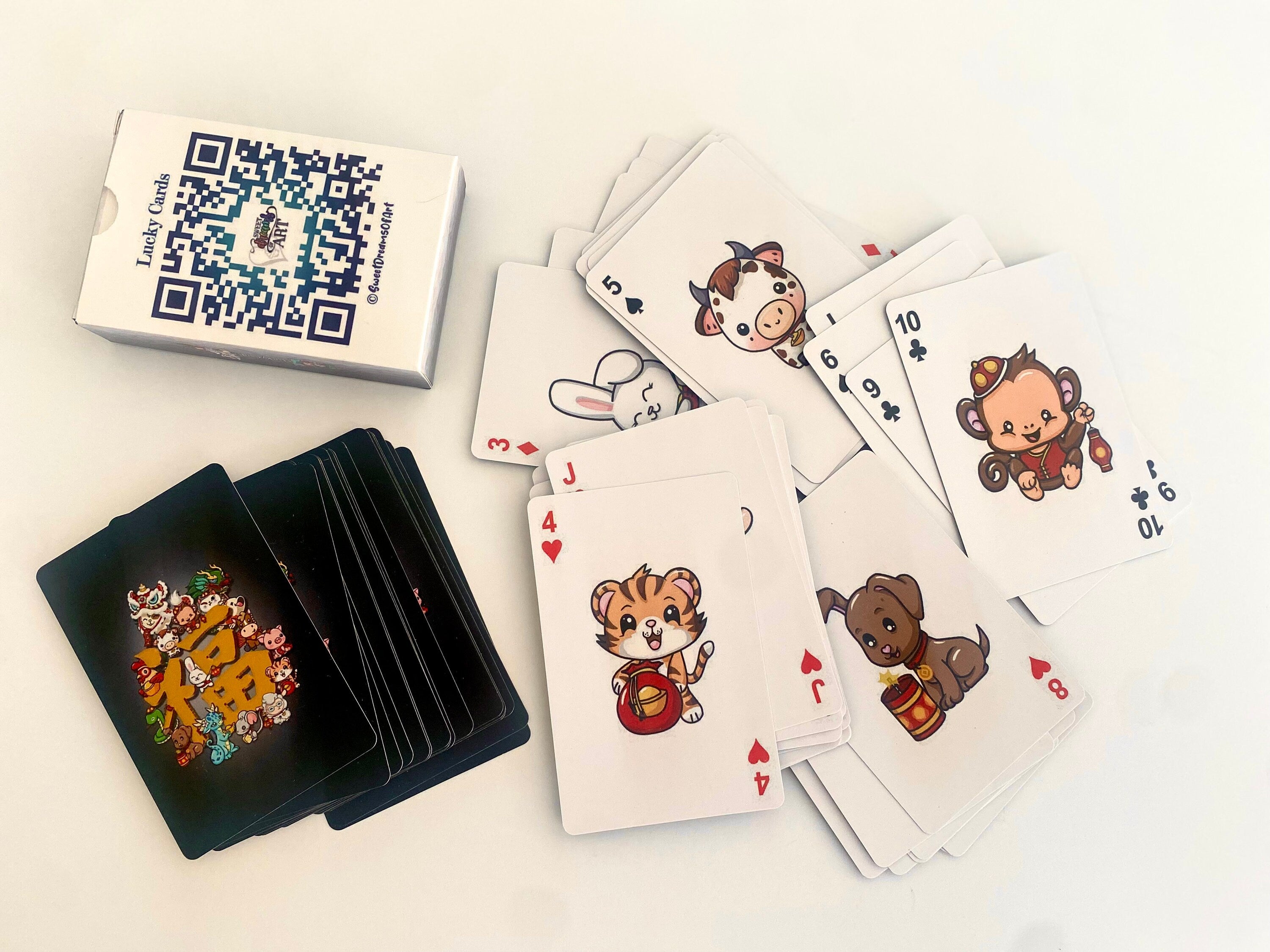 Lunar New Year Playing Cards Chinese Zodiac Animals