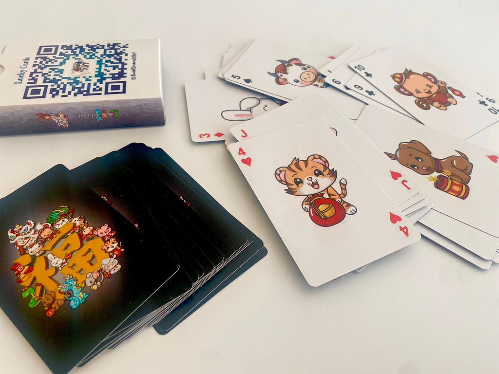 Lunar New Year Playing Cards Chinese Zodiac Animals