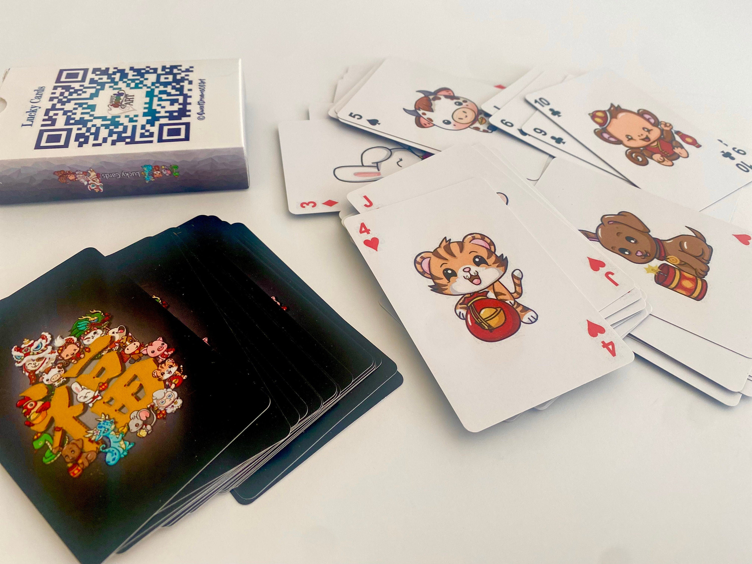 Lunar New Year Playing Cards Chinese Zodiac Animals