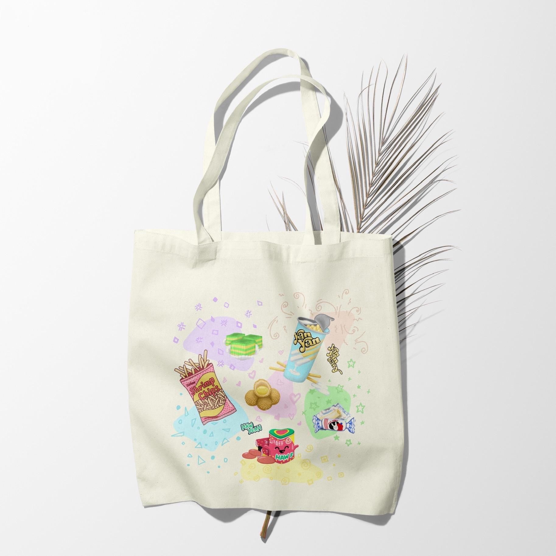 Vietnamese Nostalgic Snacks Foodie Canvas Tote Bag