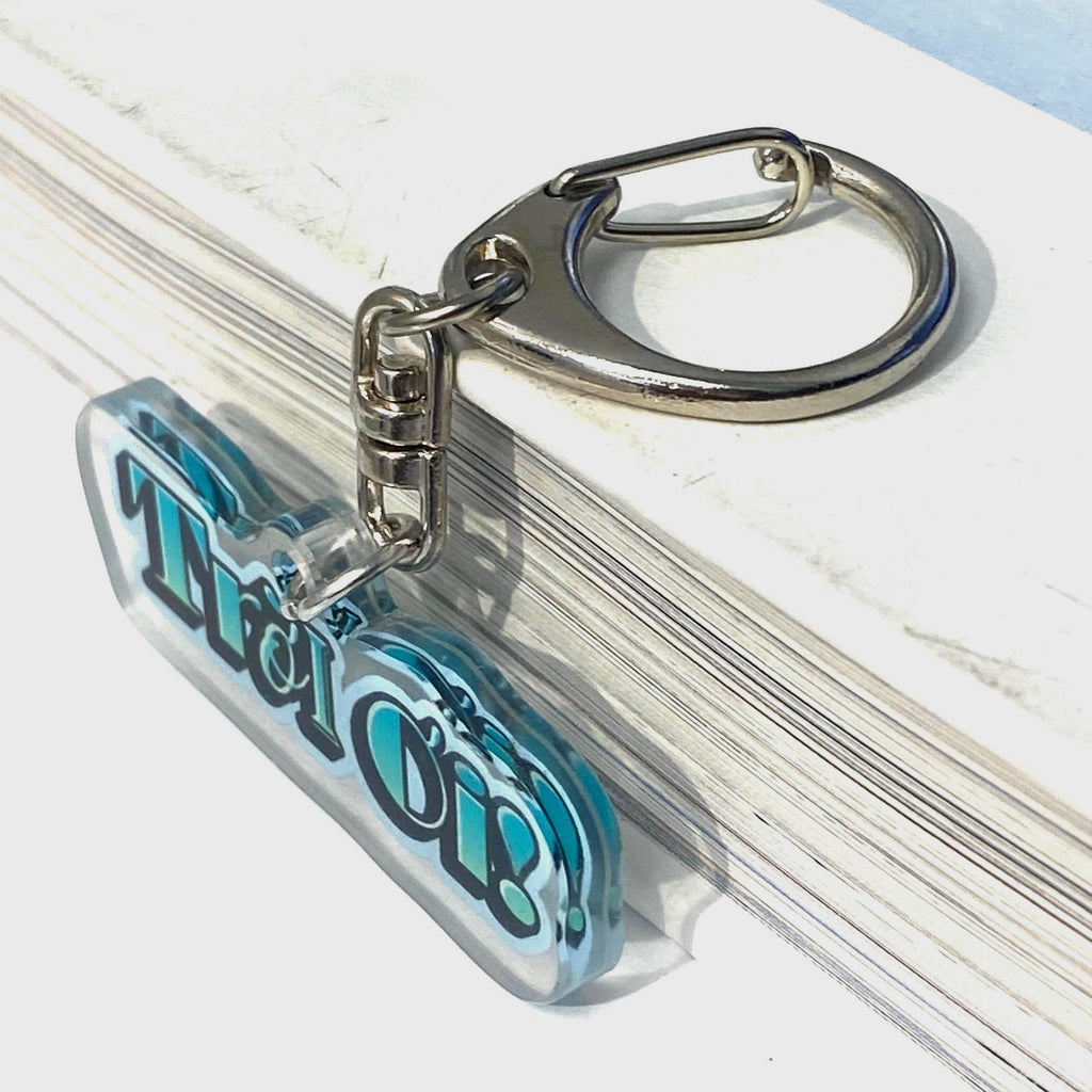 Acrylic Vietnamese Troi Oi OMG Common Expression Phrase Cute Keychain