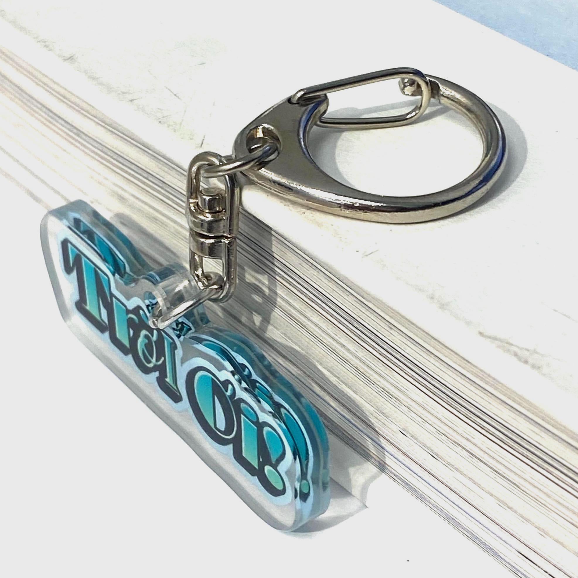 Acrylic Vietnamese Troi Oi OMG Common Expression Phrase Cute Keychain