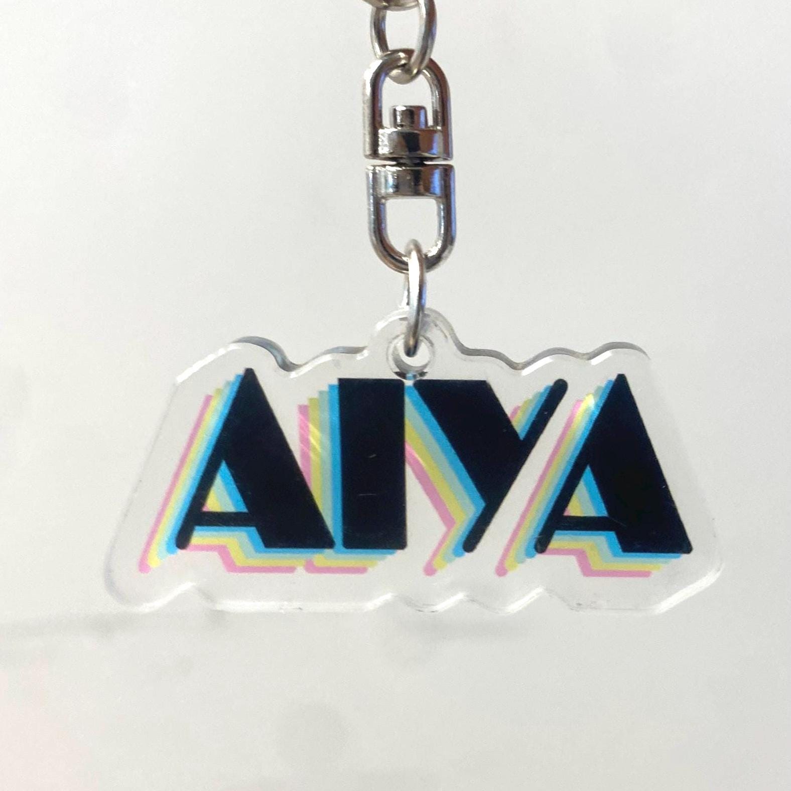 Acrylic Vietnamese Aiya OMG Common Expression Phrase Cute Keychain