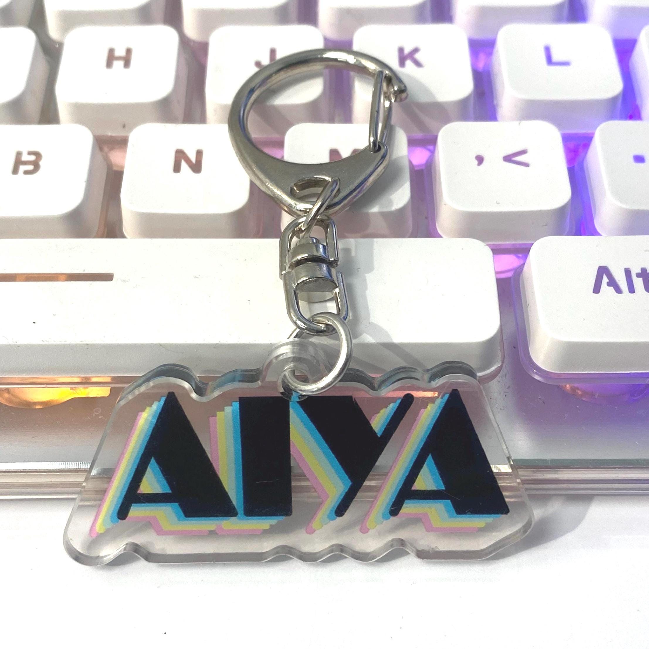 Acrylic Vietnamese Aiya OMG Common Expression Phrase Cute Keychain