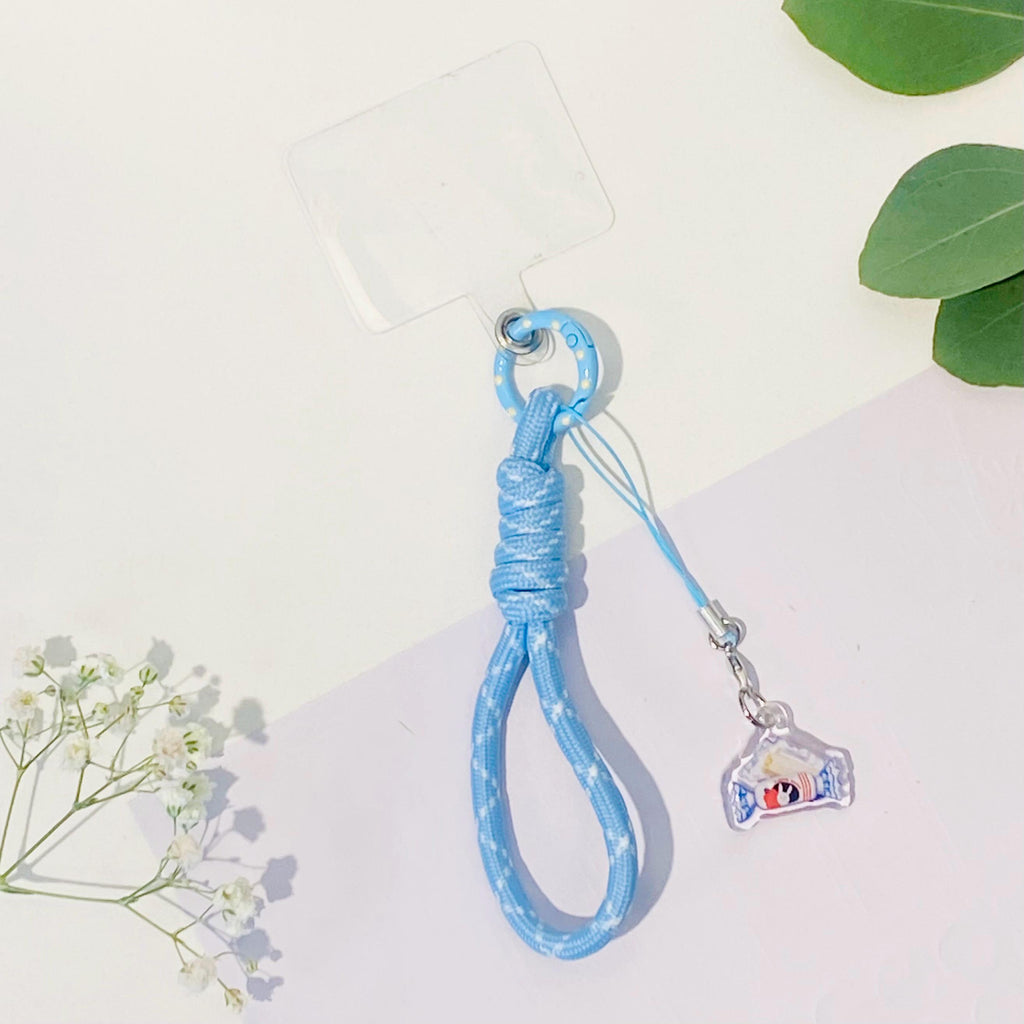White Rabbit Candy Phone Charm w/Tether and Wrist Lanyard