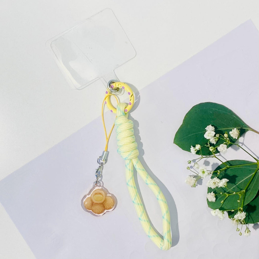 Yummy Sesame Balls Phone Charm w/Tether and Wrist Lanyard