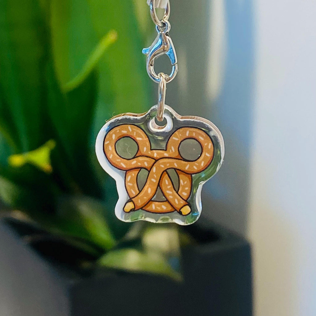 Mickey Pretzel Snack Phone Charm