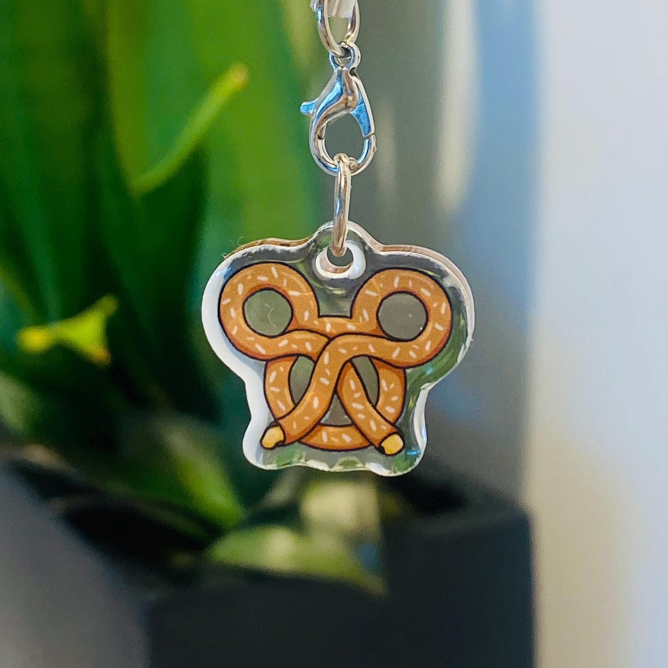 Mickey Pretzel Snack Phone Charm