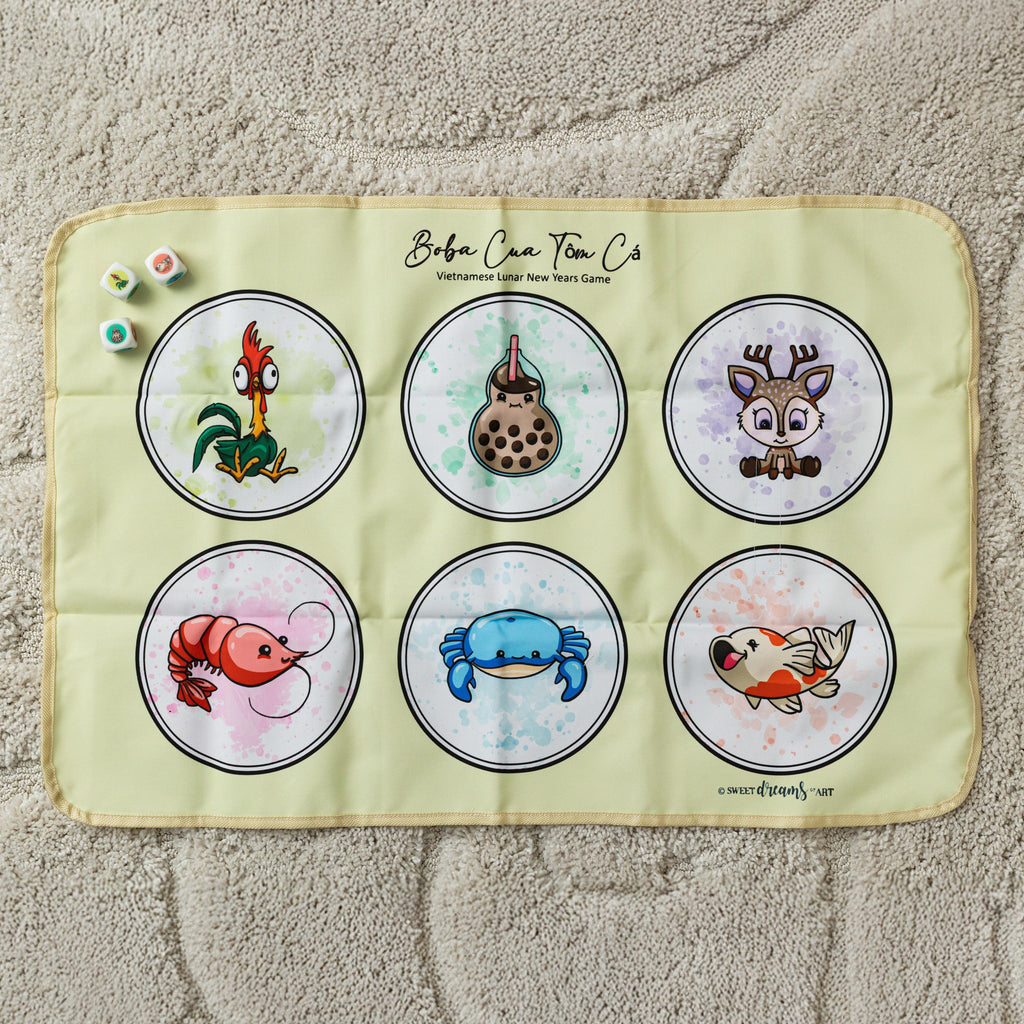 Lunar New Year Dice Game – Kawaii Foldable Gambling Mat
