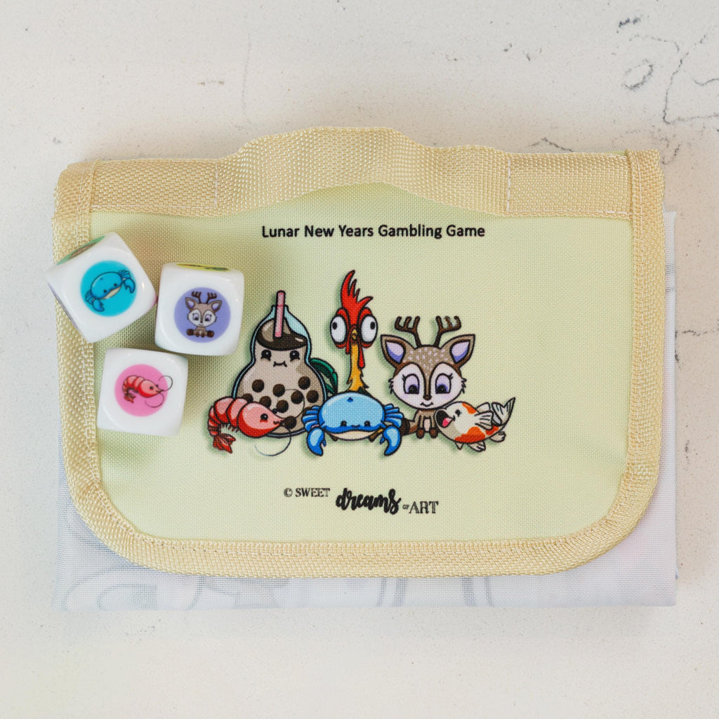Lunar New Year Dice Game – Kawaii Foldable Gambling Mat