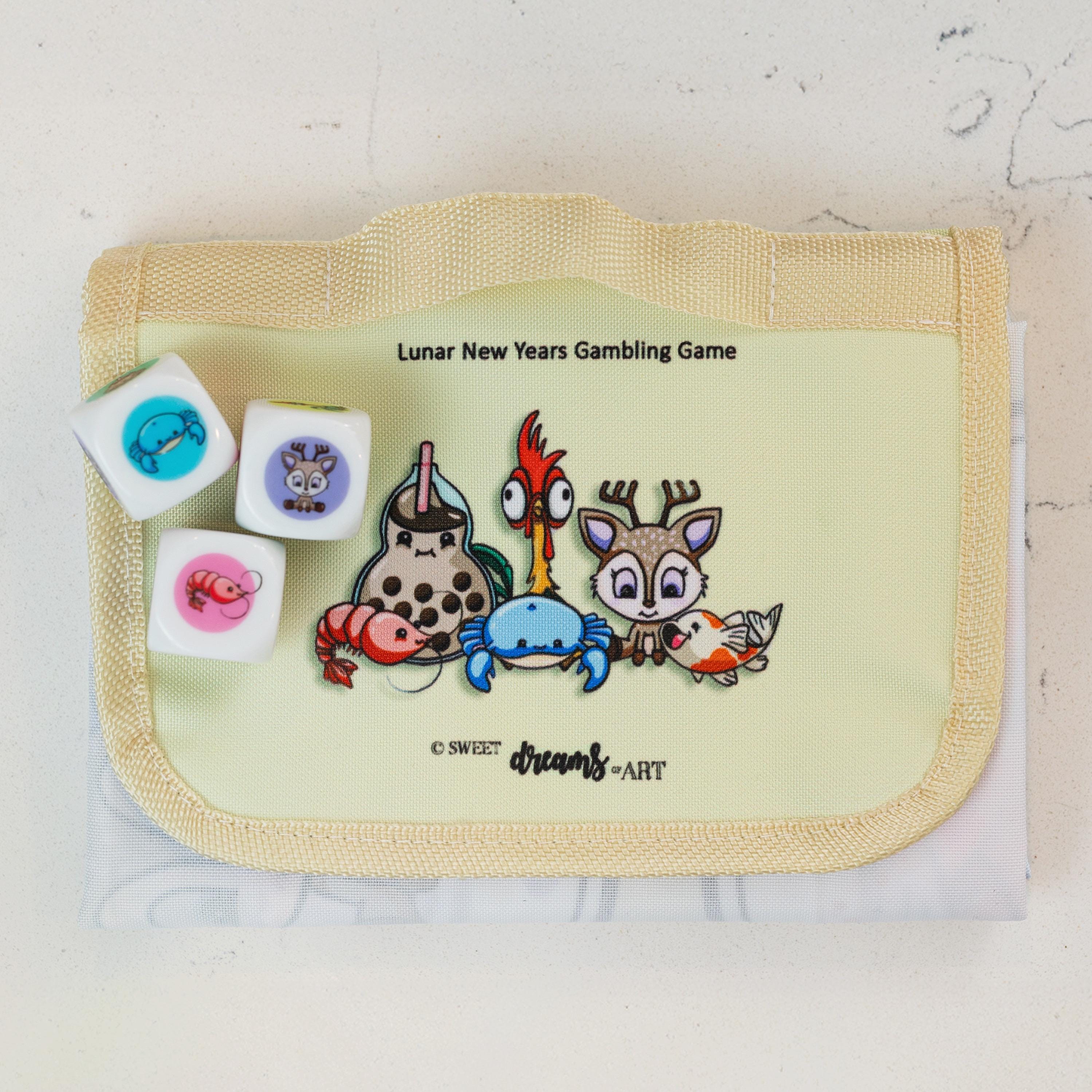 Lunar New Year Dice Game – Kawaii Foldable Gambling Mat
