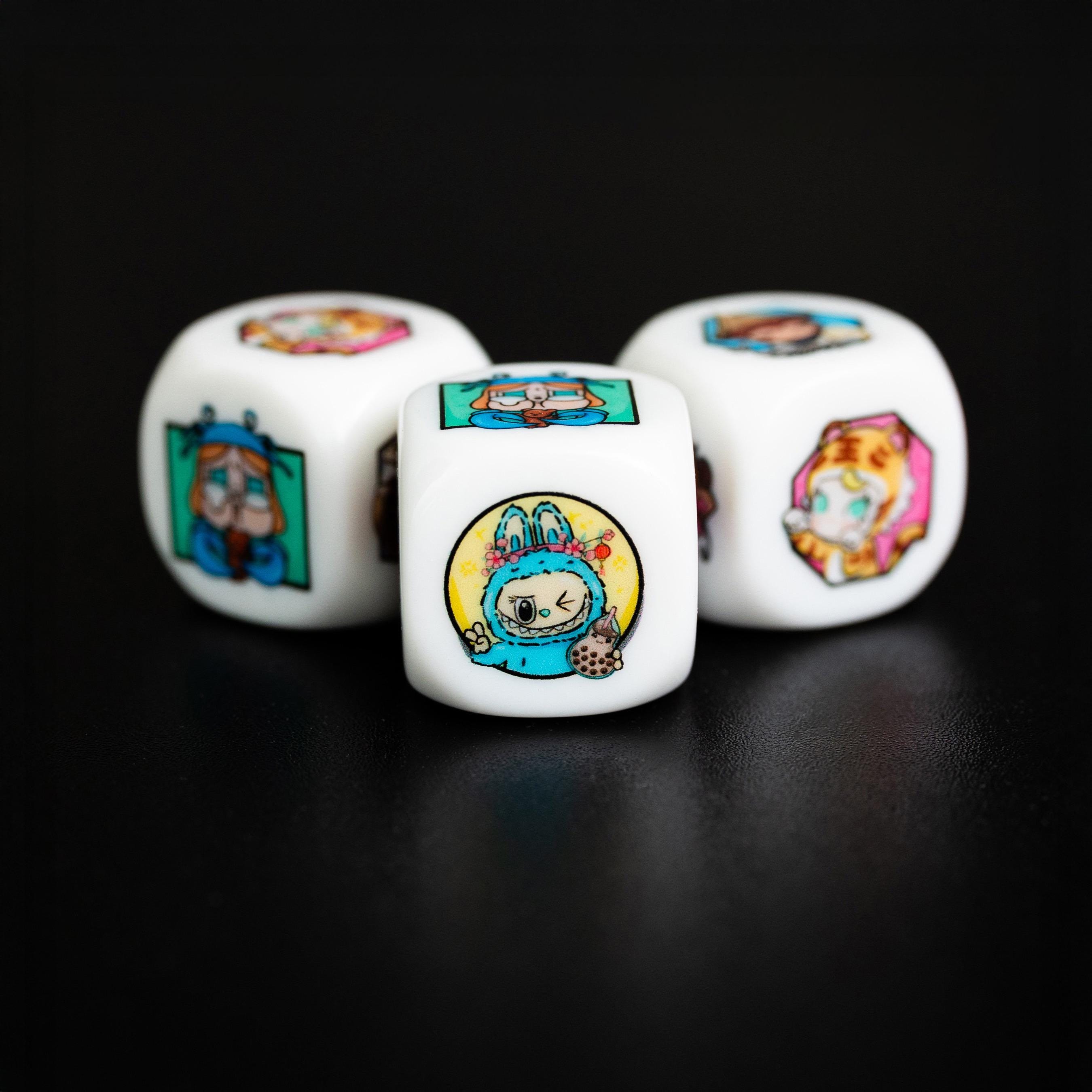 Popmart-Inspired Vietnamese Lunar New Year Gambling Game Board Set – Foldable with Carry Bag + 3 UV-Printed Dice (22mm)